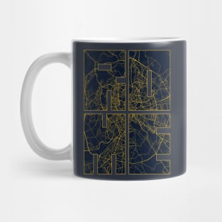 Rome, Italy City Map Typography - Gold Art Deco Mug